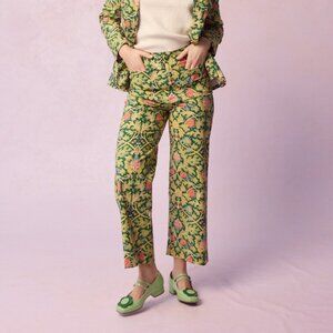 Pippa Art Nouveau Print High Waist Trousers